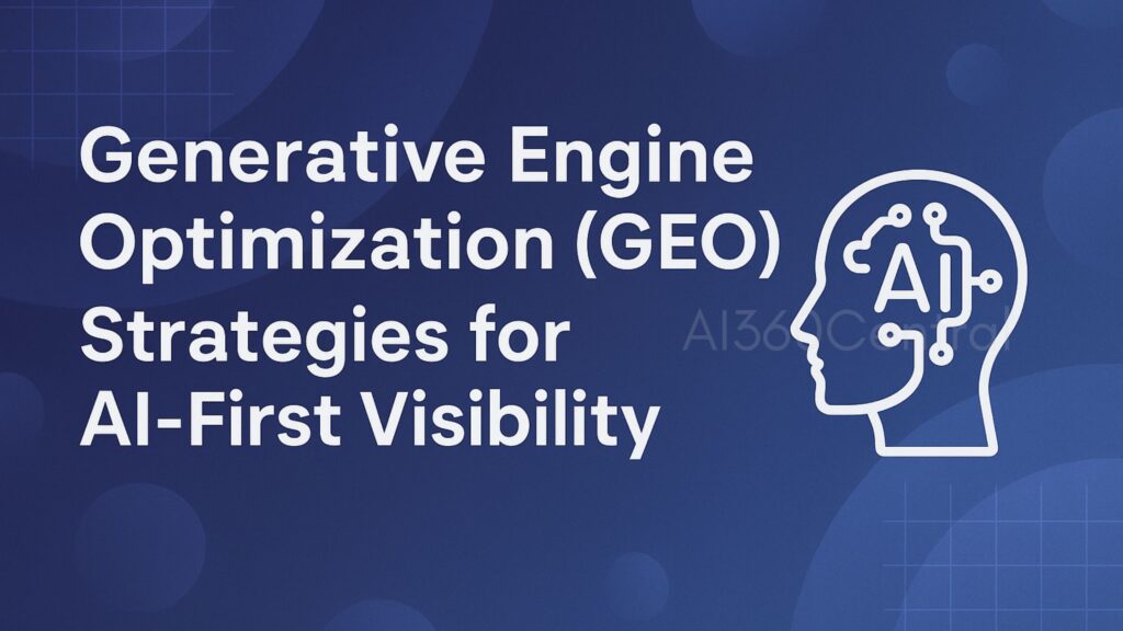 Generative Engine Optimization (GEO): Strategies for AI-First Visibility