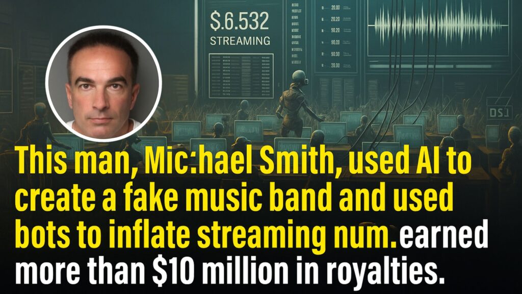 Michael Smith, known for using AI in music and bots to enhance his streaming statistics.