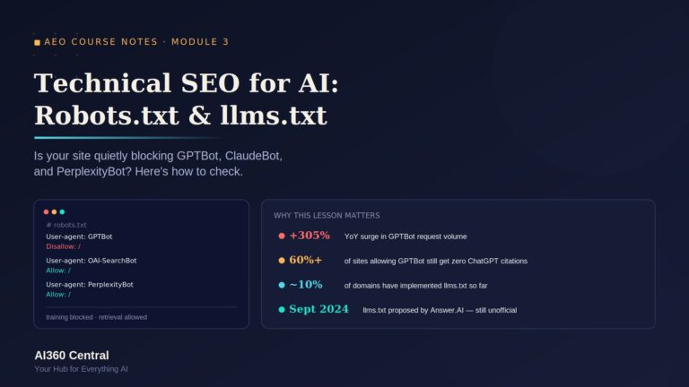 technical SEO for AI search
